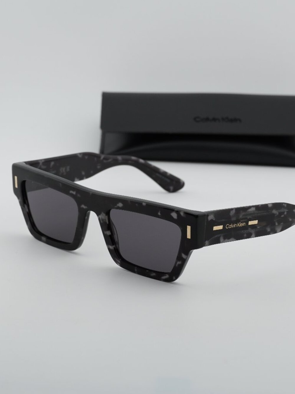 Calvin Klein CK25510S 223 Unisex Rectangle Sunglasses - Grey Havana/Grey
